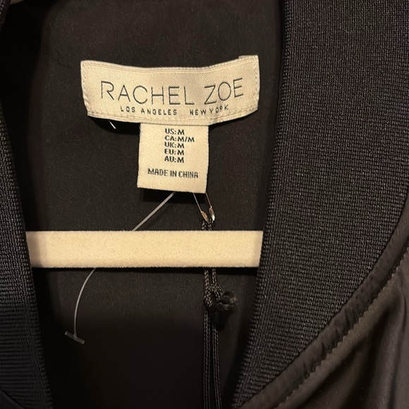 Rachel Zoe Black Women's satin bomber Jacket - Picture 2 of 4